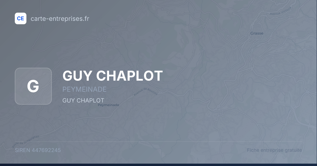 GUY CHAPLOT — 447692245 — fiche entreprise