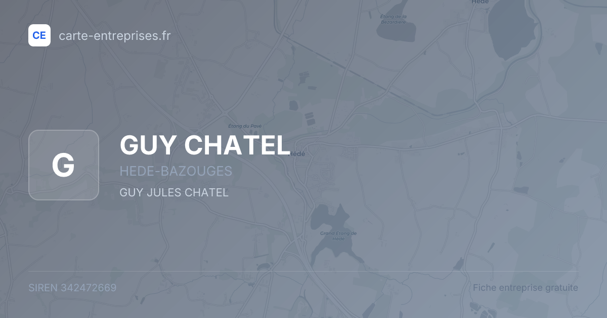 GUY CHATEL — 342472669 — fiche entreprise
