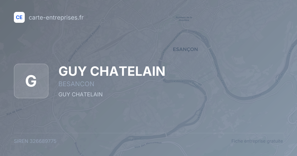 GUY CHATELAIN — 326689775 — fiche entreprise