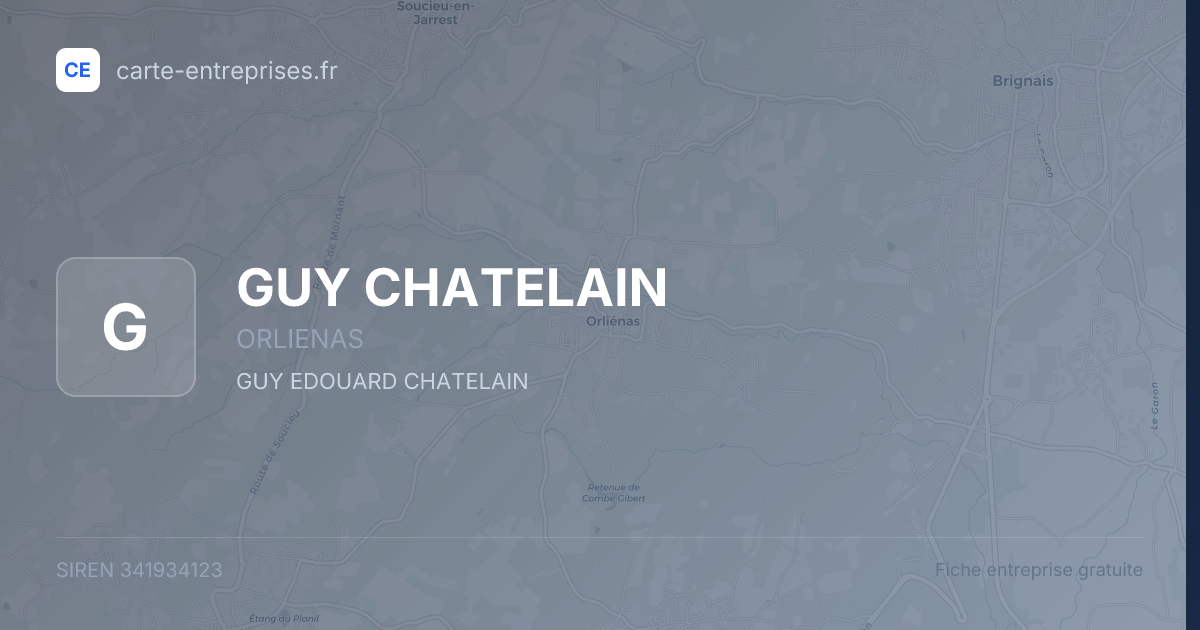 GUY CHATELAIN — 341934123 — fiche entreprise
