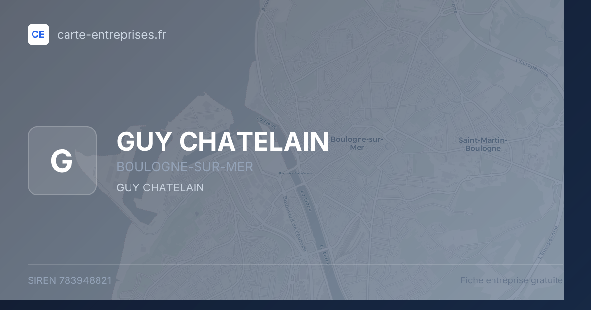 GUY CHATELAIN — 783948821 — fiche entreprise