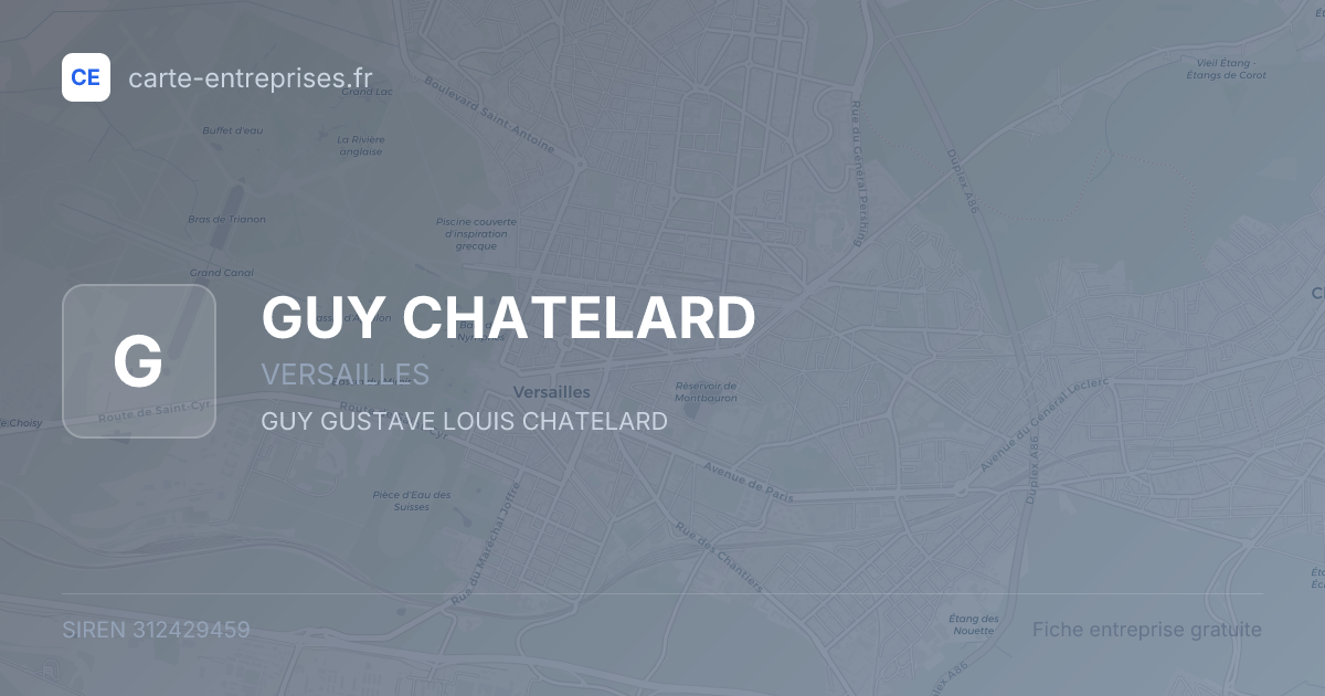 GUY CHATELARD — 312429459 — fiche entreprise