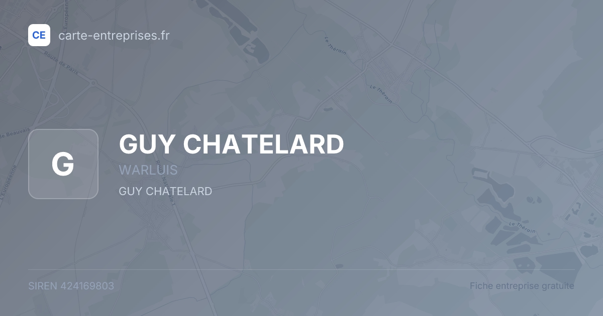 GUY CHATELARD — 424169803 — fiche entreprise