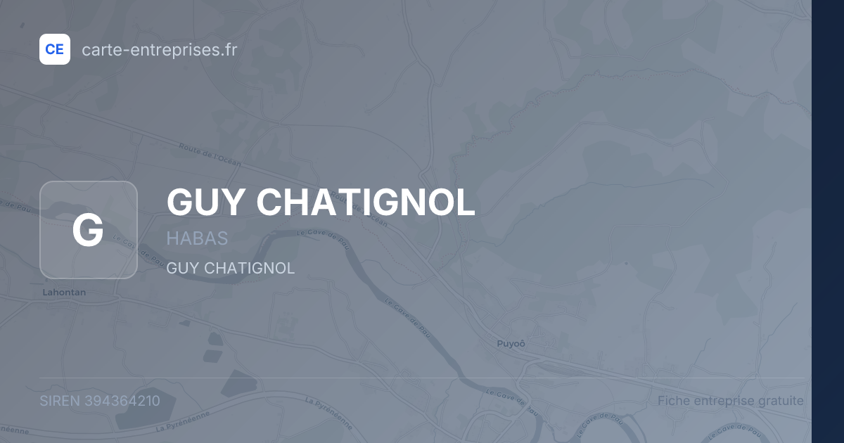 GUY CHATIGNOL — 394364210 — fiche entreprise
