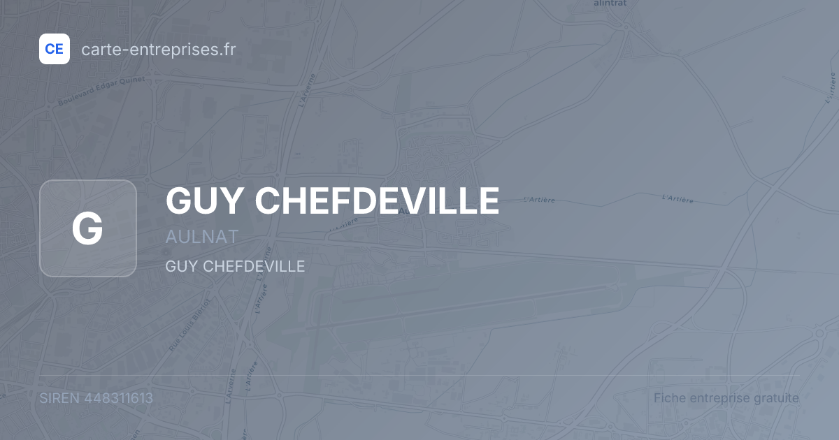 GUY CHEFDEVILLE — 448311613 — fiche entreprise