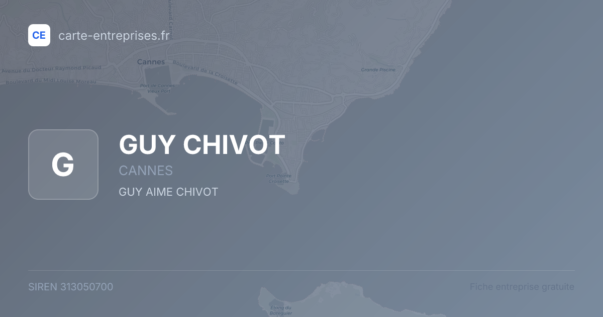 GUY CHIVOT — 313050700 — fiche entreprise