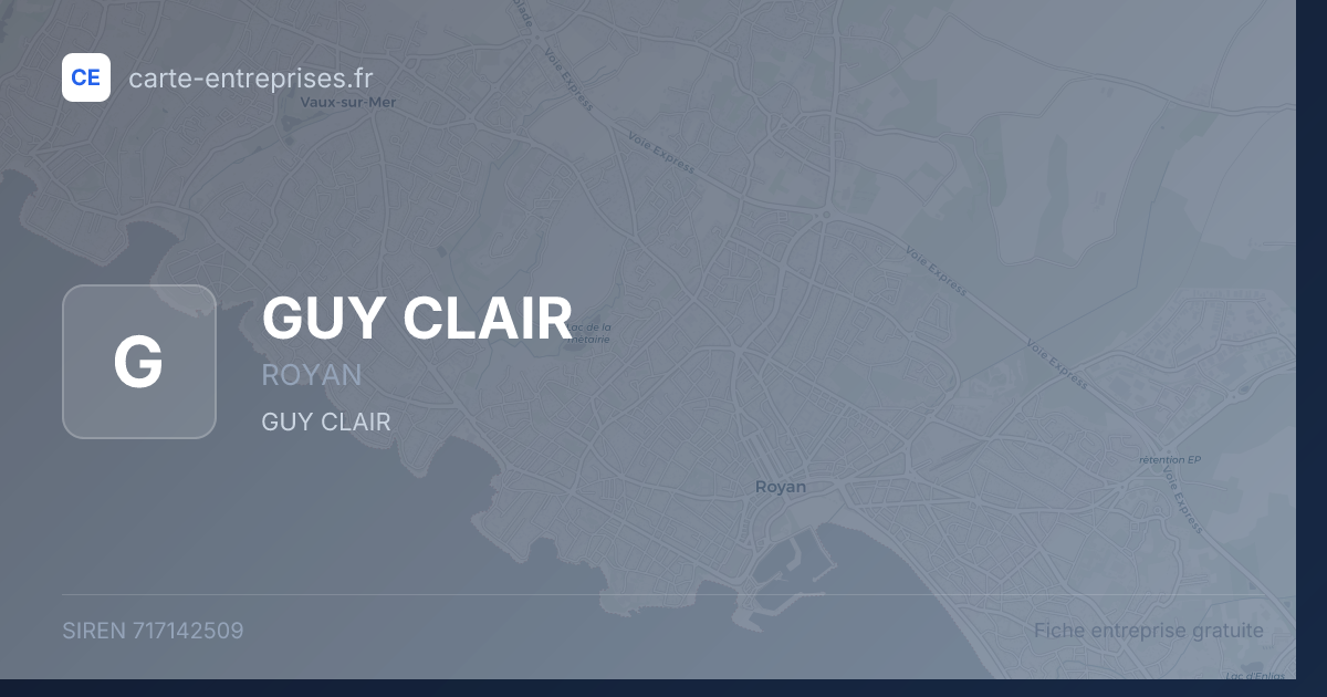 GUY CLAIR — 717142509 — fiche entreprise