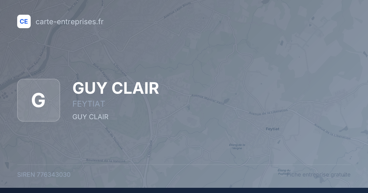 GUY CLAIR — 776343030 — fiche entreprise