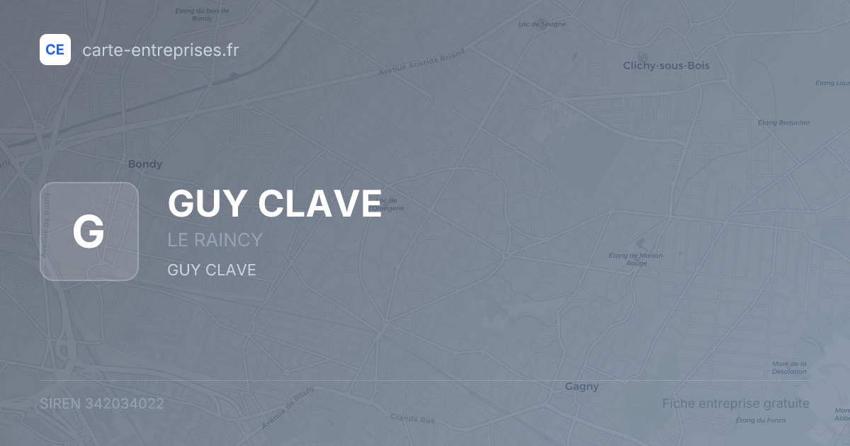 GUY CLAVE — 342034022 — fiche entreprise