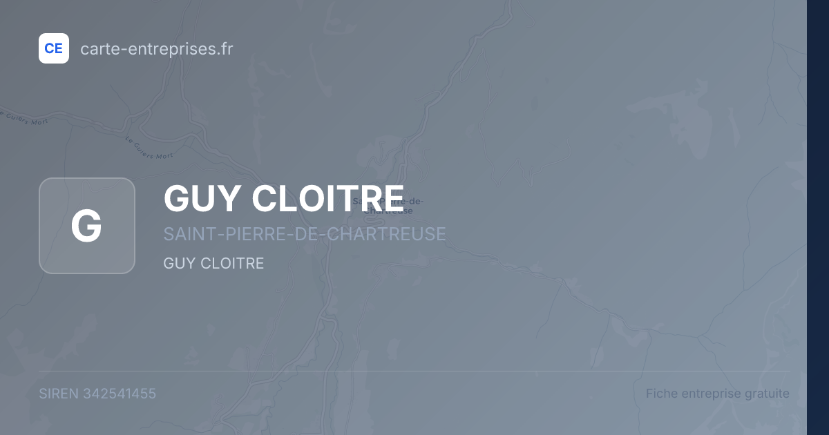 GUY CLOITRE — 342541455 — fiche entreprise