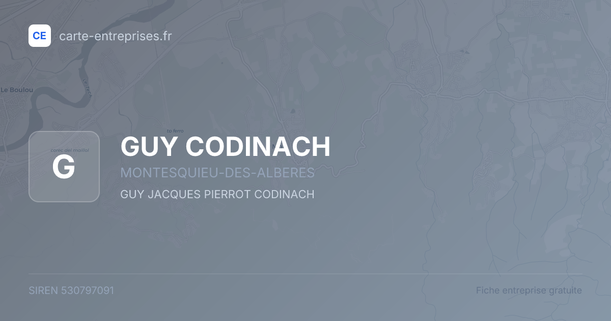 GUY CODINACH — 530797091 — fiche entreprise
