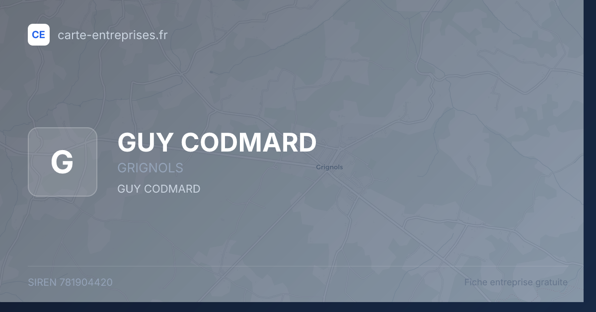 GUY CODMARD — 781904420 — fiche entreprise