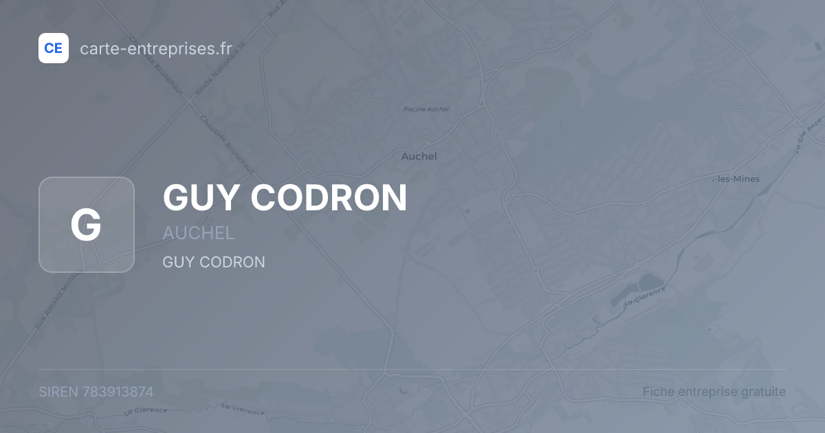 GUY CODRON — 783913874 — fiche entreprise
