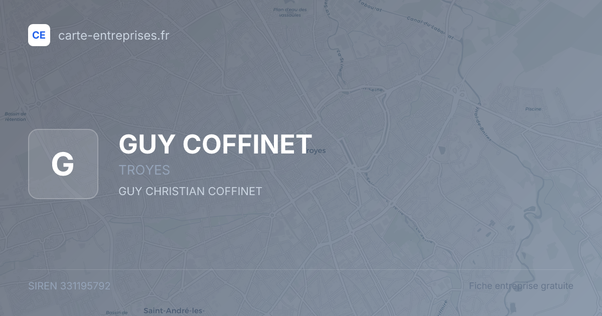 GUY COFFINET — 331195792 — fiche entreprise