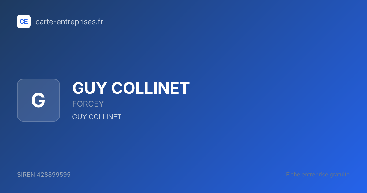 GUY COLLINET — 428899595 — fiche entreprise