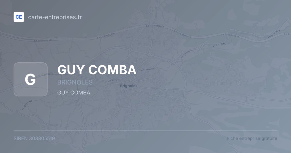 GUY COMBA — 303805519 — fiche entreprise