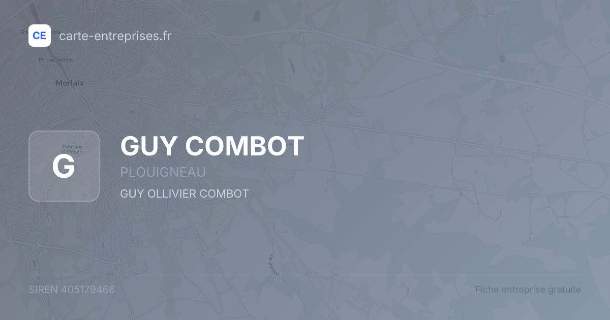 GUY COMBOT — 405179466 — fiche entreprise