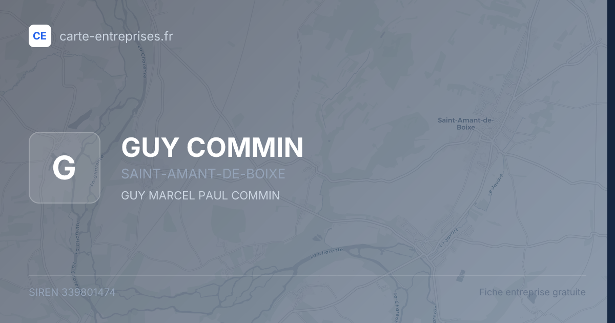 GUY COMMIN — 339801474 — fiche entreprise