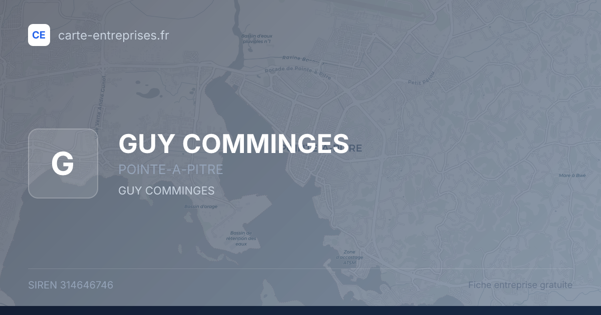 GUY COMMINGES — 314646746 — fiche entreprise