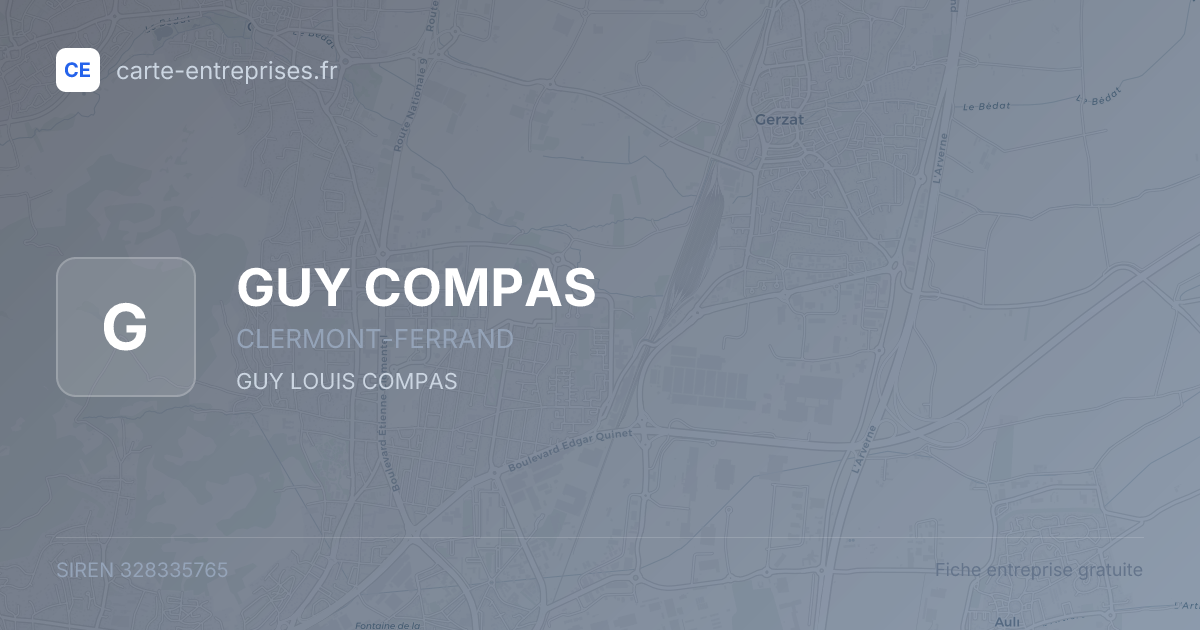 GUY COMPAS — 328335765 — fiche entreprise
