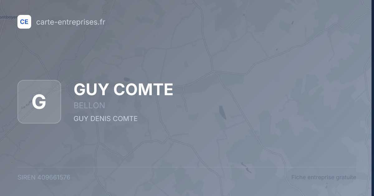 GUY COMTE — 409661576 — fiche entreprise
