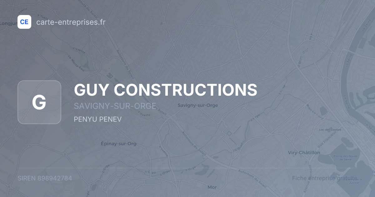 GUY CONSTRUCTIONS — 898942784 — fiche entreprise