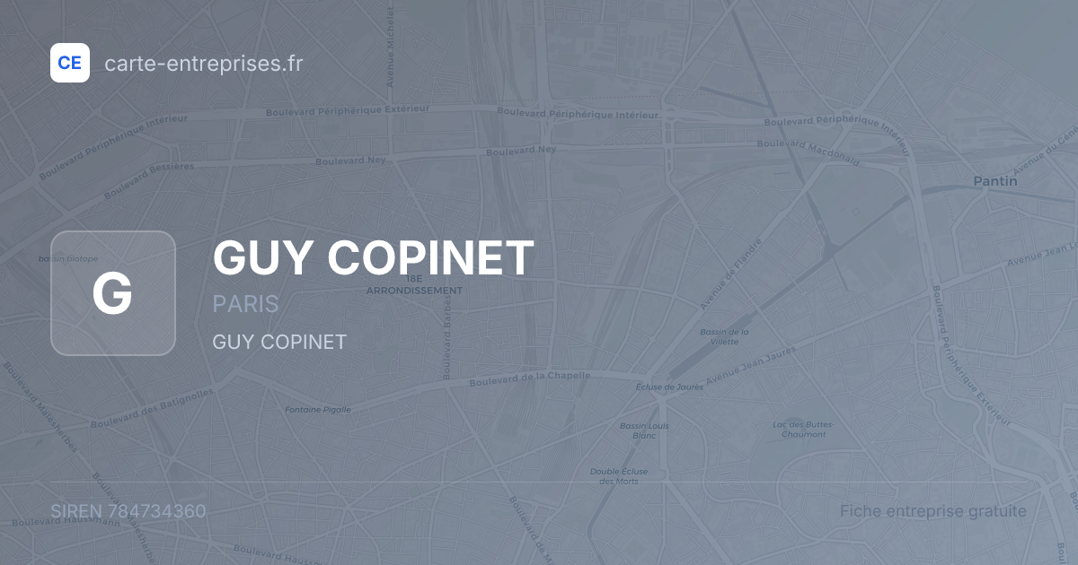 GUY COPINET — 784734360 — fiche entreprise