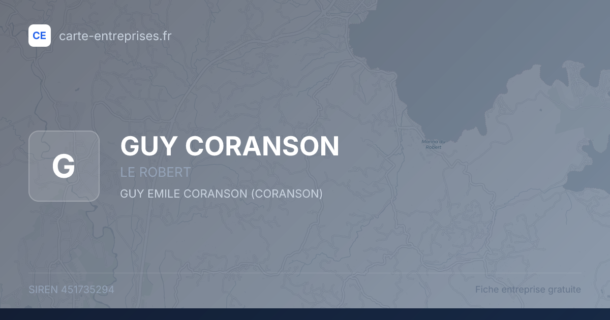 GUY CORANSON — 451735294 — fiche entreprise