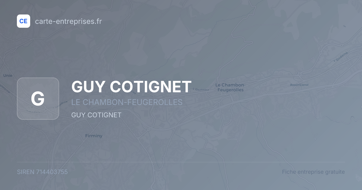 GUY COTIGNET — 714403755 — fiche entreprise