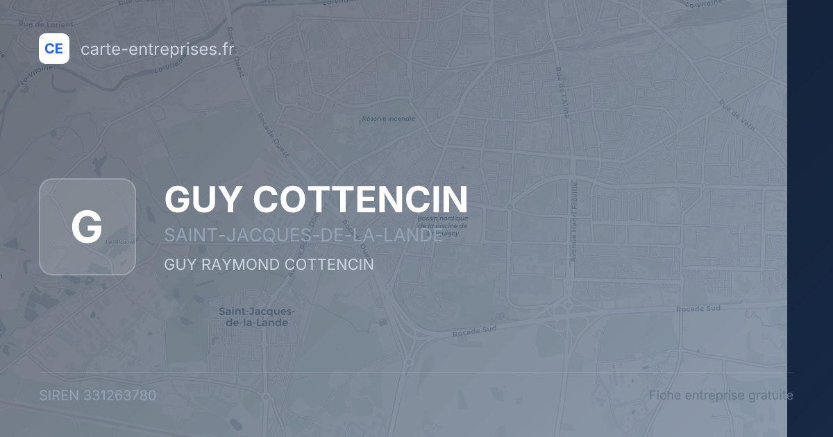 GUY COTTENCIN — 331263780 — fiche entreprise