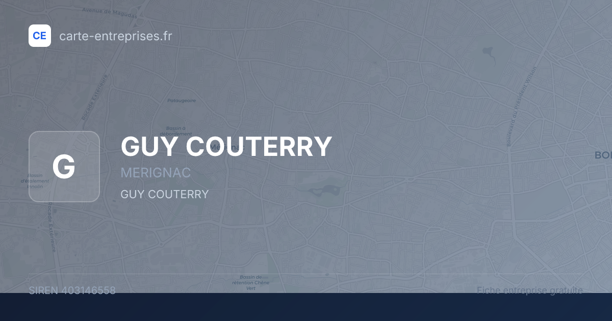 GUY COUTERRY — 403146558 — fiche entreprise