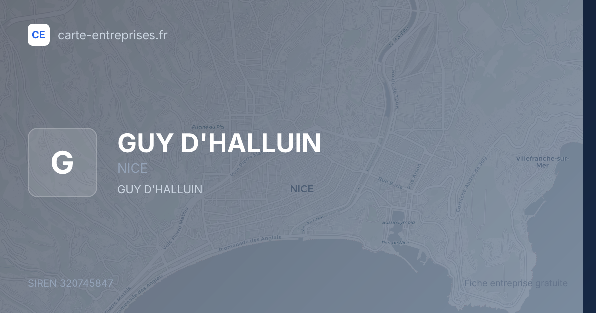 GUY D'HALLUIN — 320745847 — fiche entreprise