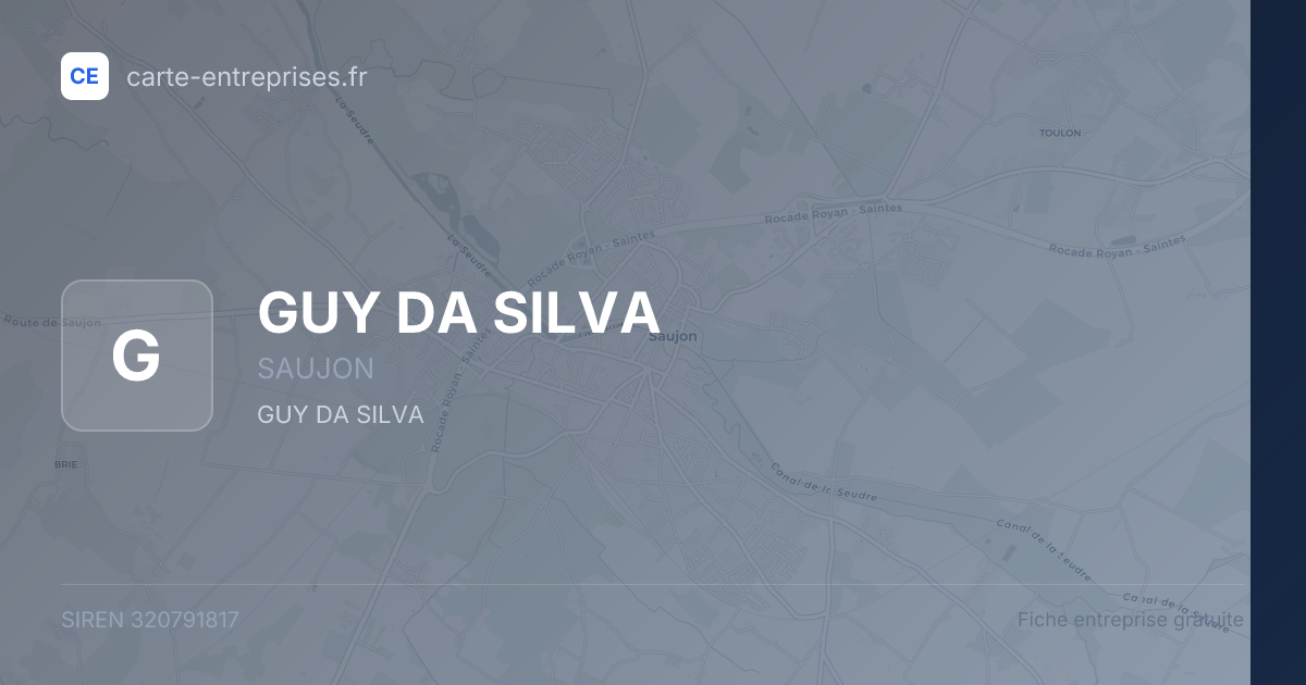 GUY DA SILVA — 320791817 — fiche entreprise