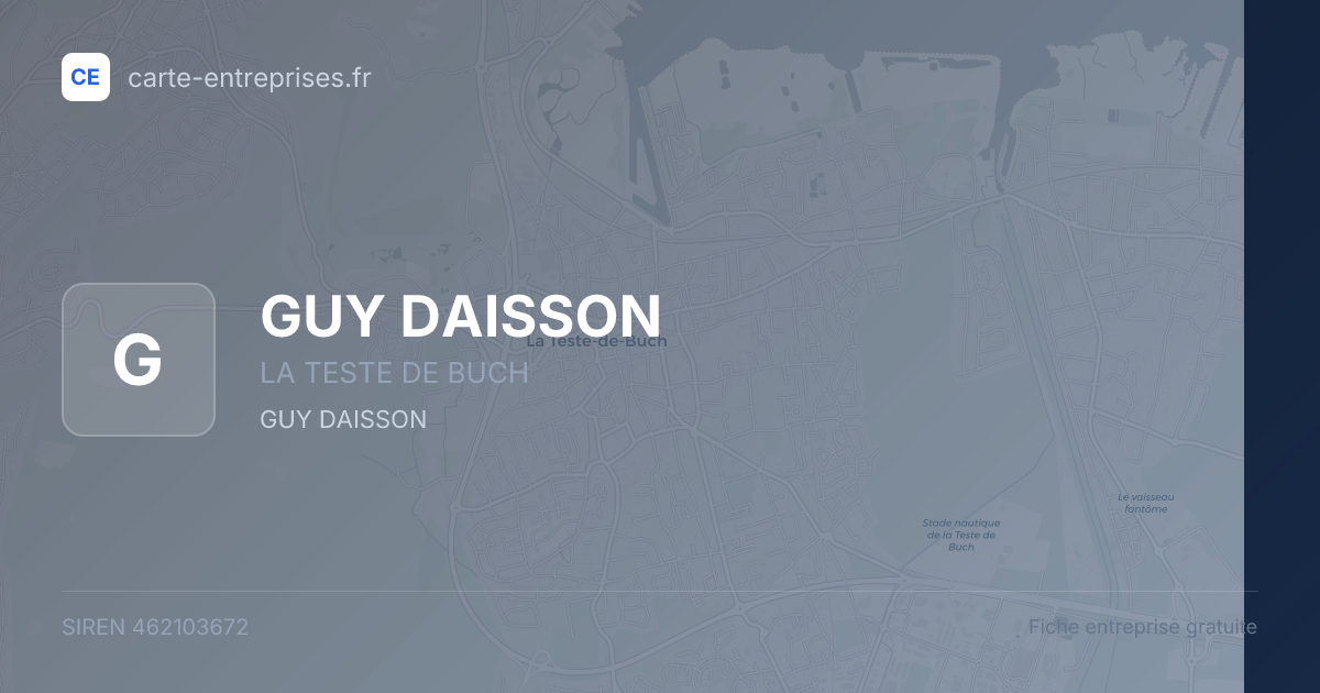 GUY DAISSON — 462103672 — fiche entreprise