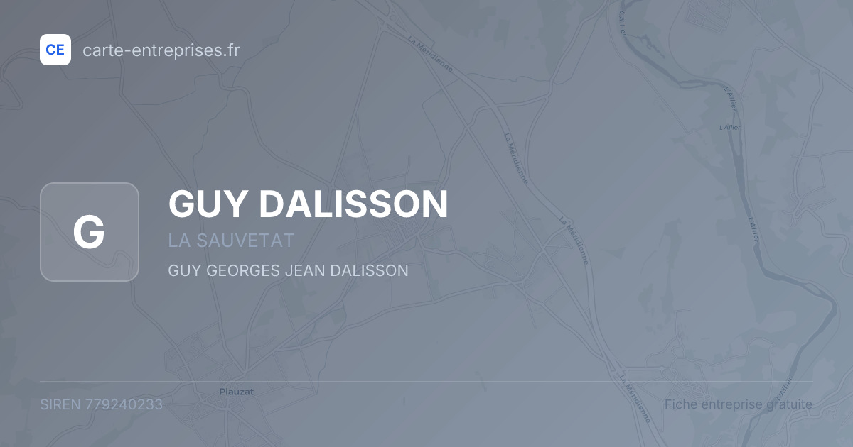 GUY DALISSON — 779240233 — fiche entreprise