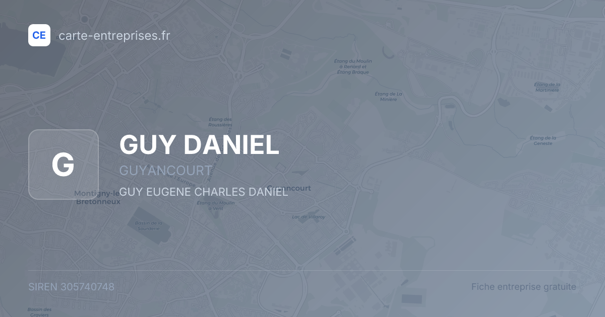 GUY DANIEL — 305740748 — fiche entreprise