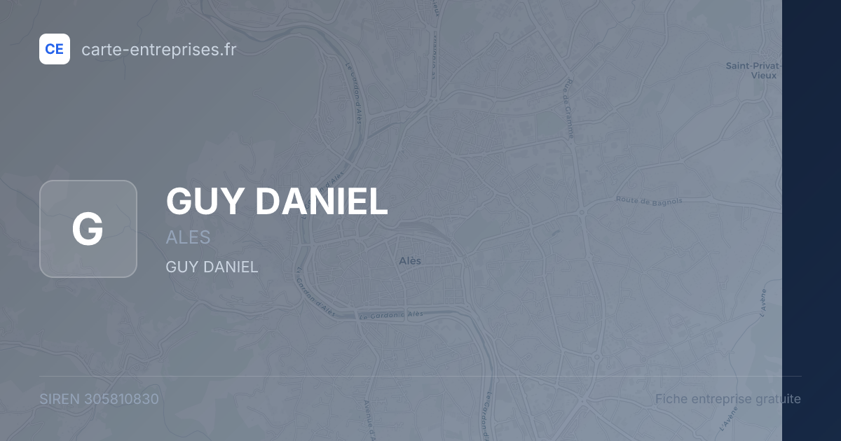 GUY DANIEL — 305810830 — fiche entreprise
