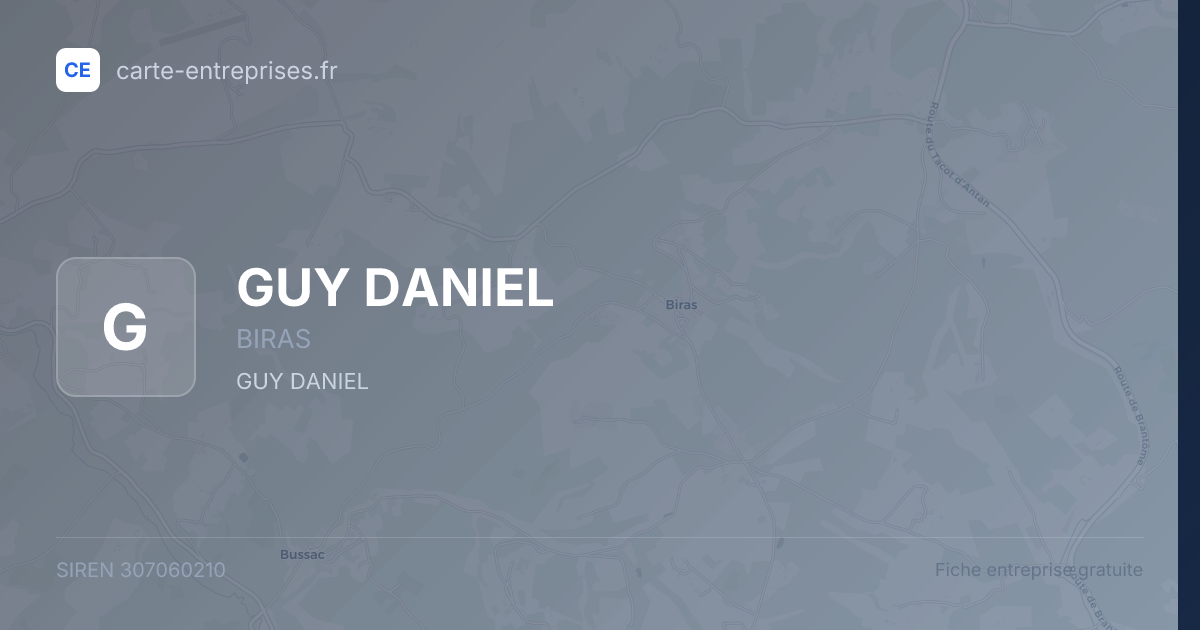 GUY DANIEL — 307060210 — fiche entreprise