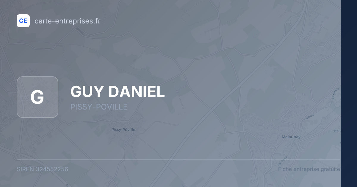 GUY DANIEL — 324552256 — fiche entreprise
