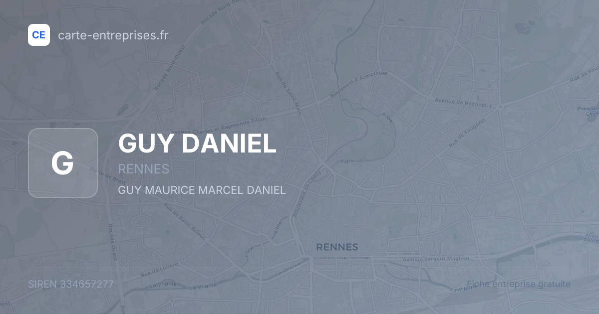 GUY DANIEL — 334657277 — fiche entreprise