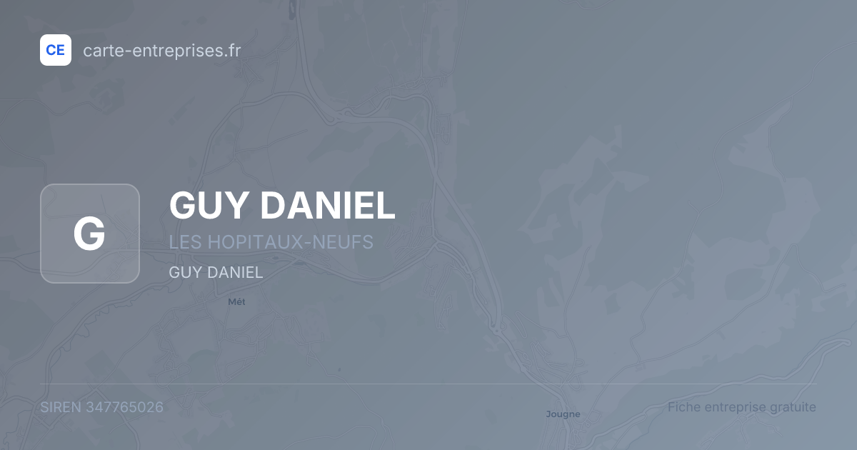 GUY DANIEL — 347765026 — fiche entreprise