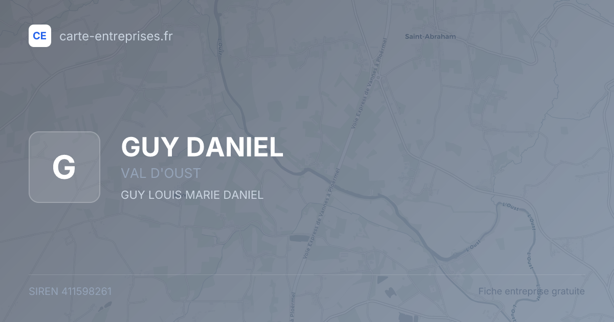 GUY DANIEL — 411598261 — fiche entreprise