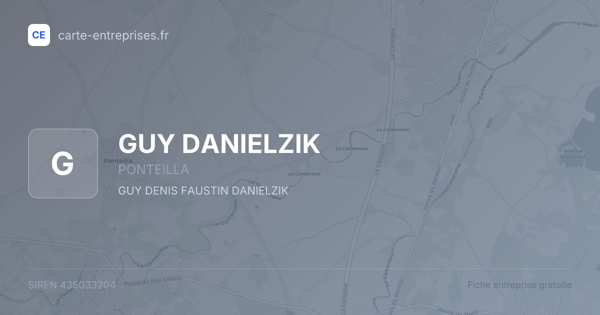 GUY DANIELZIK — 435033204 — fiche entreprise