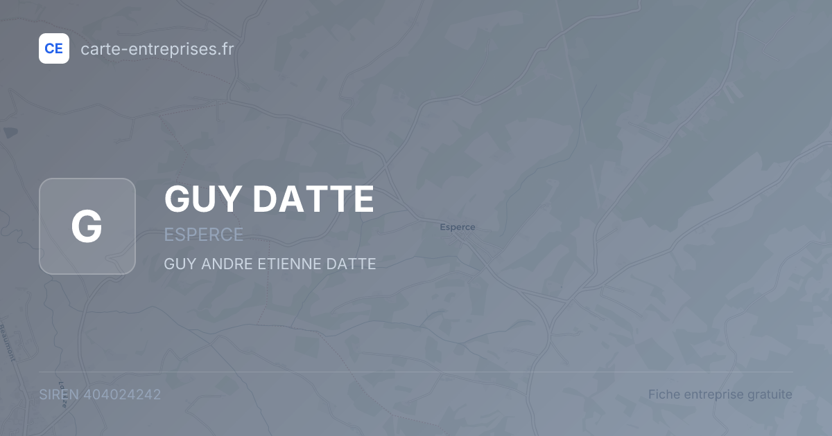 GUY DATTE — 404024242 — fiche entreprise