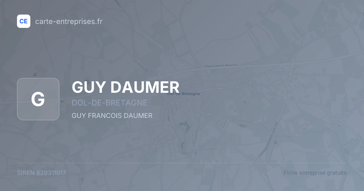 GUY DAUMER — 820311017 — fiche entreprise