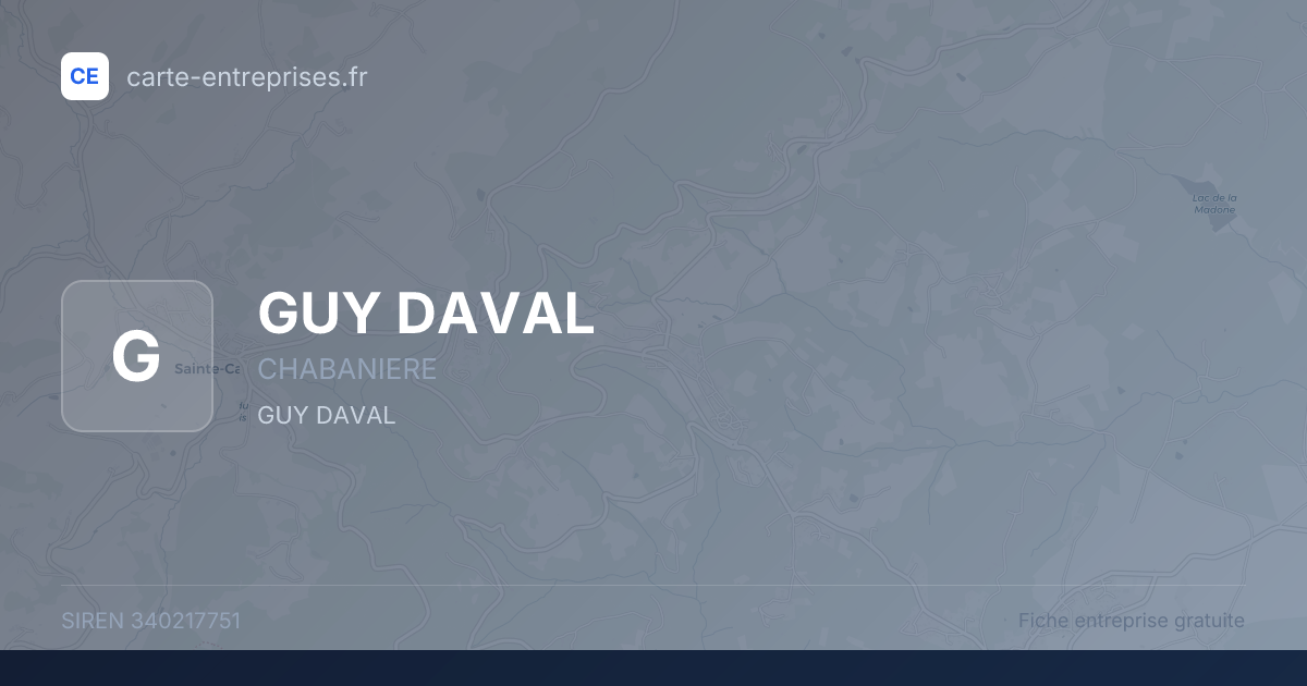 GUY DAVAL — 340217751 — fiche entreprise