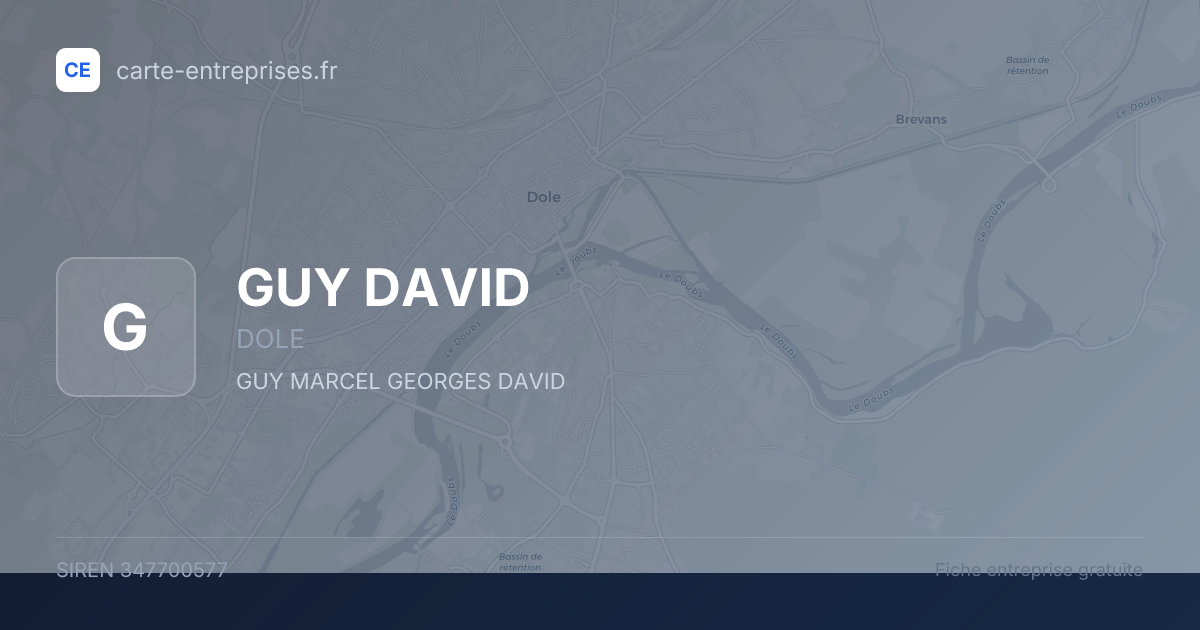 GUY DAVID — 347700577 — fiche entreprise