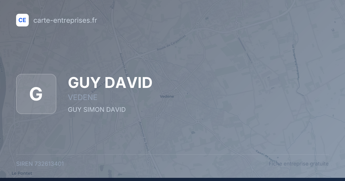 GUY DAVID — 732613401 — fiche entreprise
