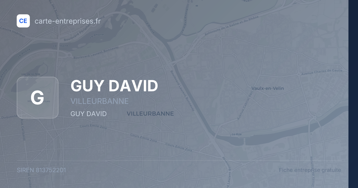 GUY DAVID — 813752201 — fiche entreprise