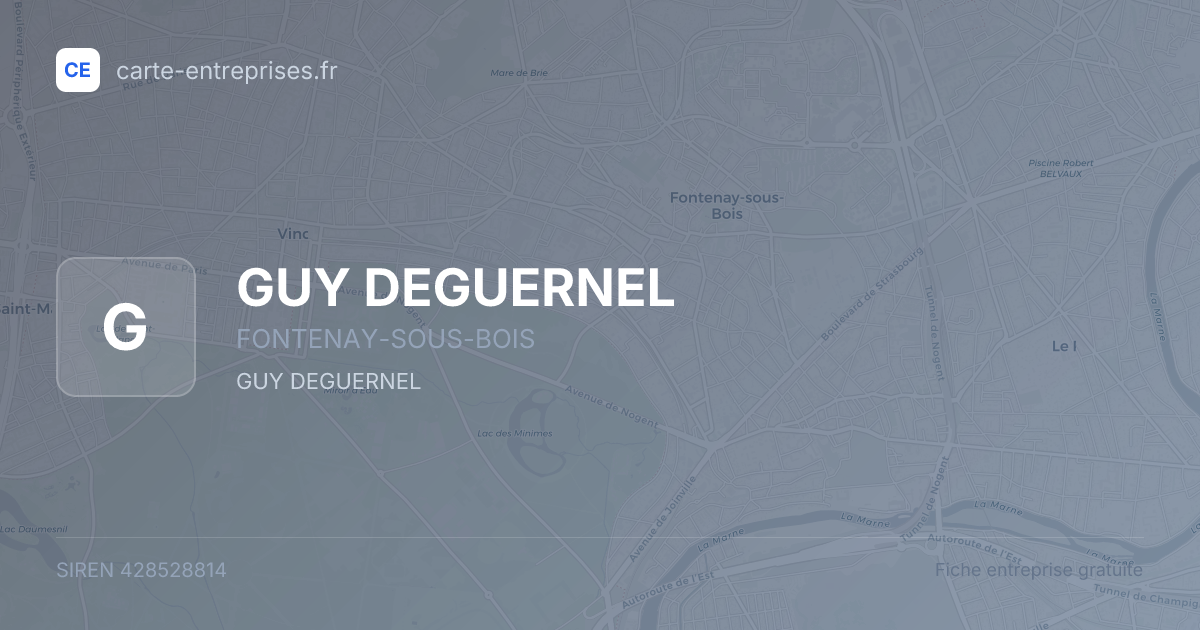 GUY DEGUERNEL — 428528814 — fiche entreprise